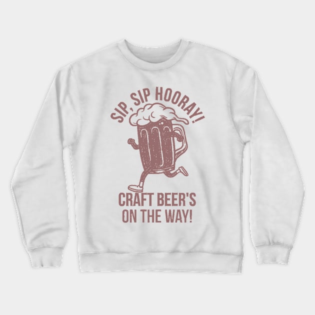 craft beer on the way Crewneck Sweatshirt by amillustrated